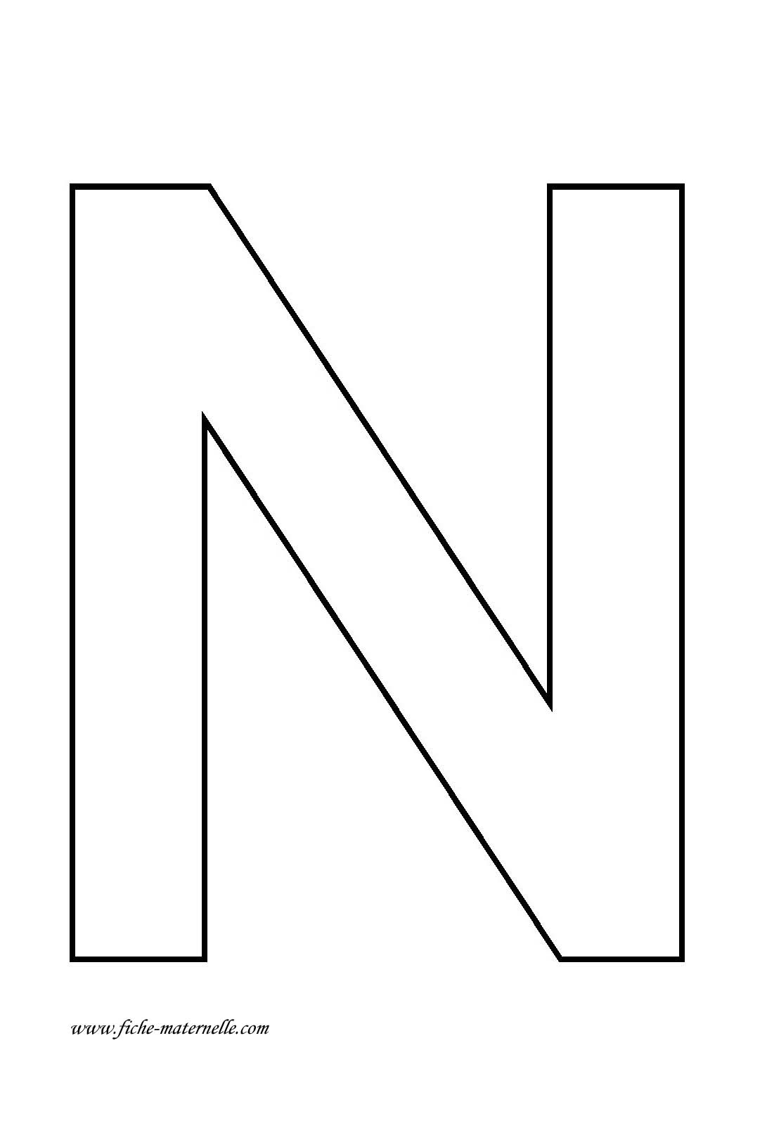 Lettre De L Alphabet A Decorer Lettre N Lettre De L Alphabet A Decorer Lettre N