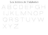 Je repasse au feutre prcisment sur les pointills qui dessinent les lettres de l alphabet
