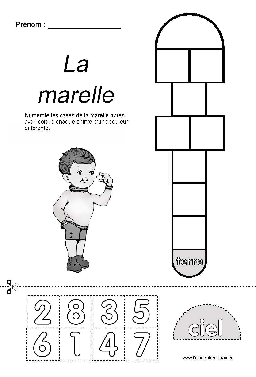 jeu de la marelle en maternelle