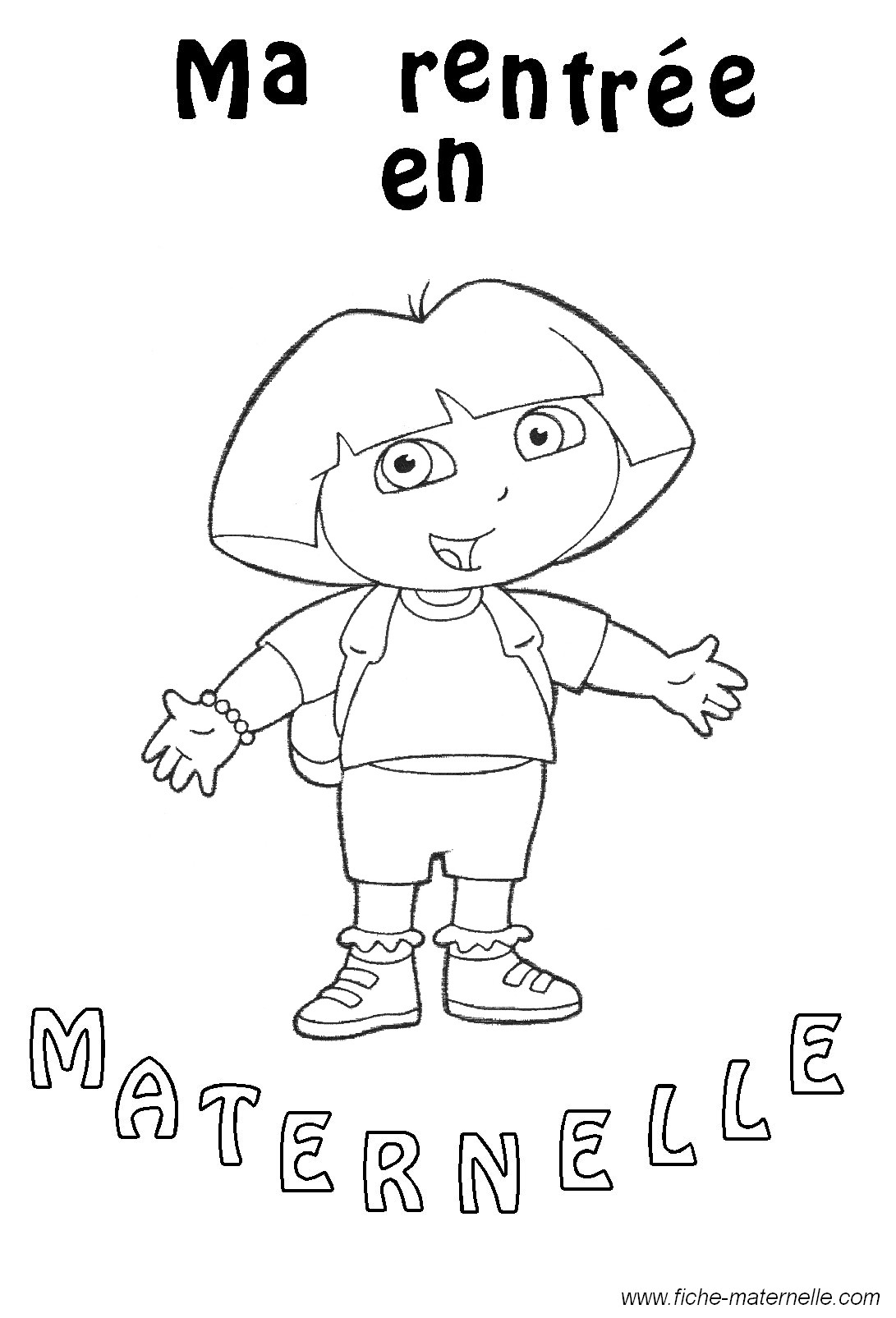 Coloriage de rentre en maternelle