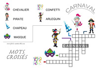 Mots croiss sur le thme du carnaval