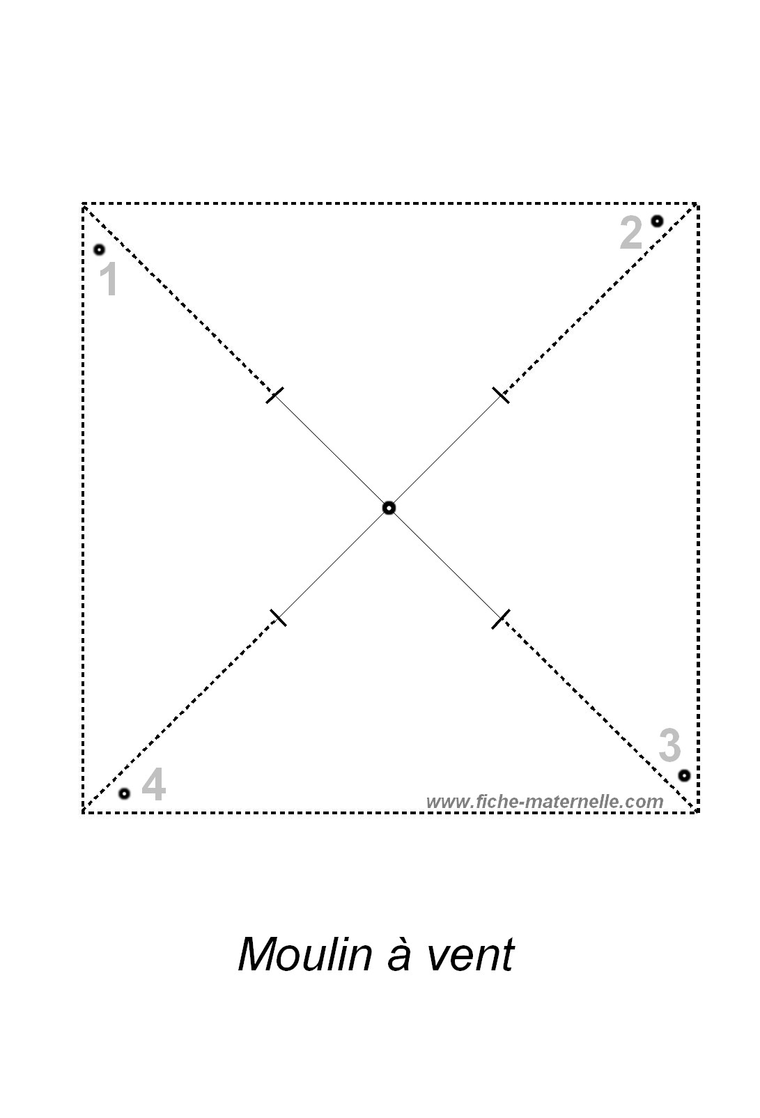 Faire un moulin en papier par pliage