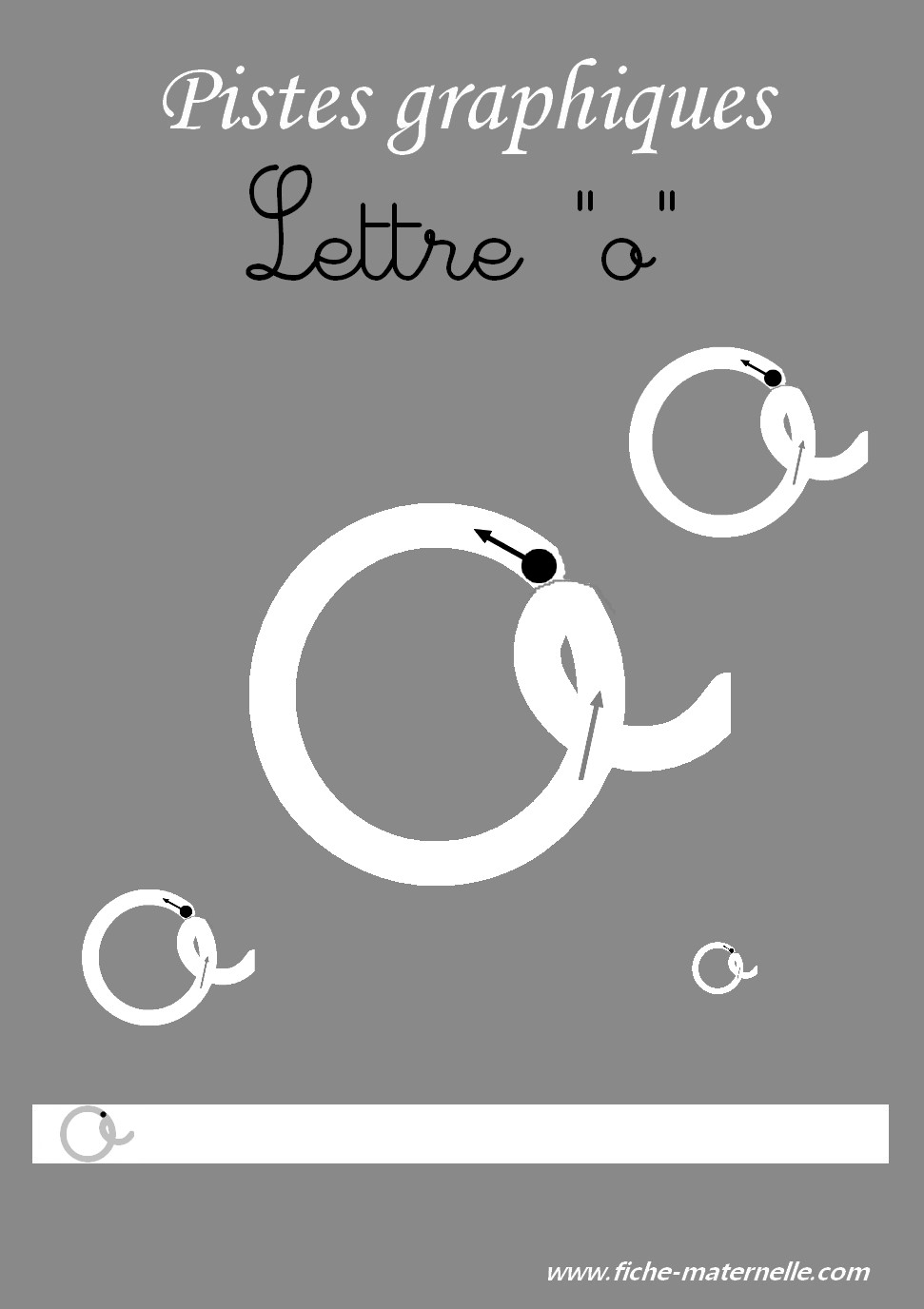 Pistes graphiques les lettres cursives la lettre o