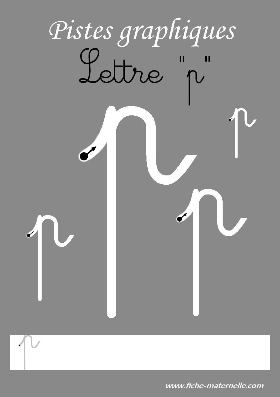 Pistes graphiques les lettres cursives la lettre p