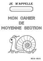 Page de garde du cahier de grande section