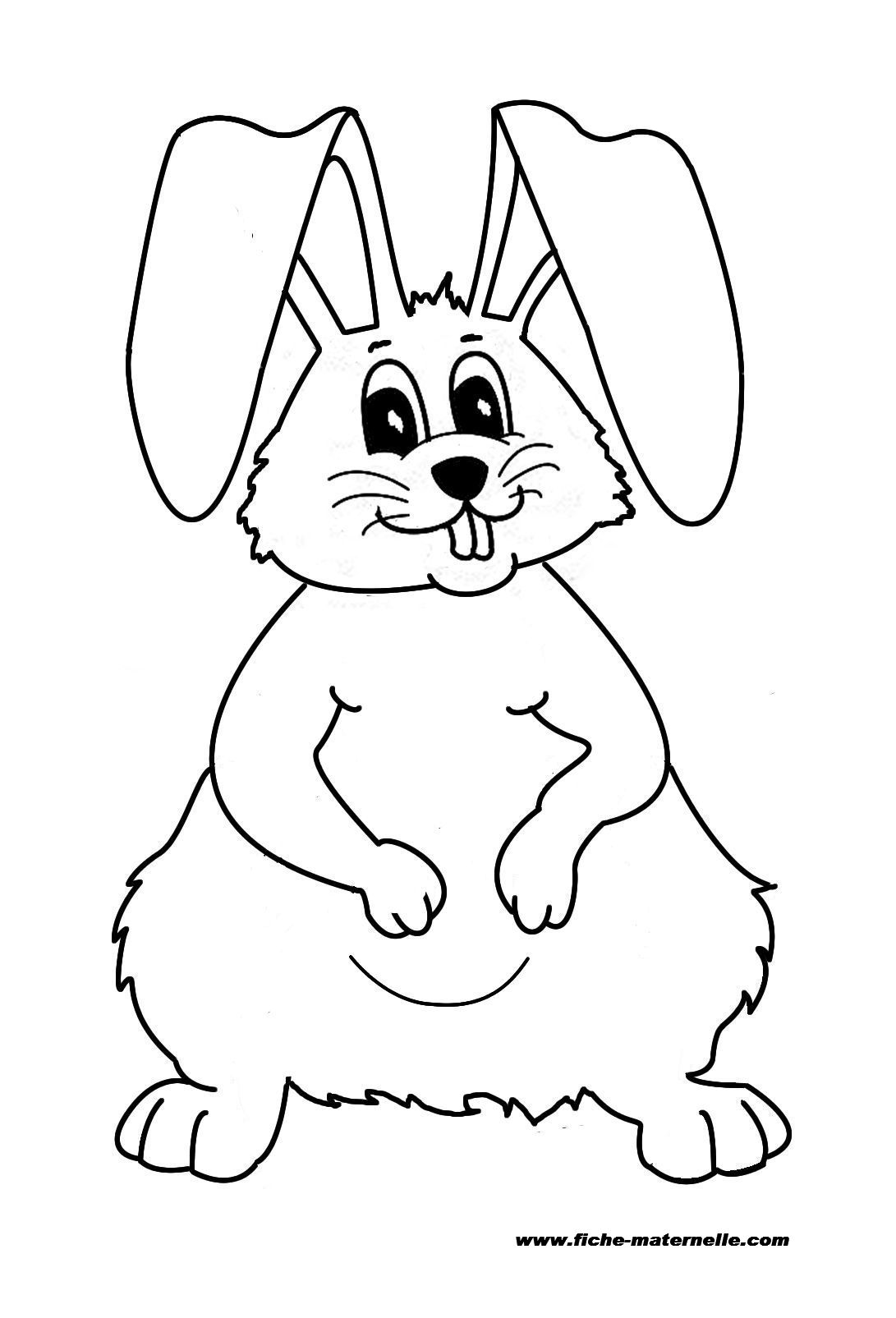 coloriage lapin de Pques