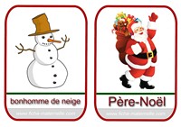 imagier de Nol Pre-Nol et bonhomme de neige