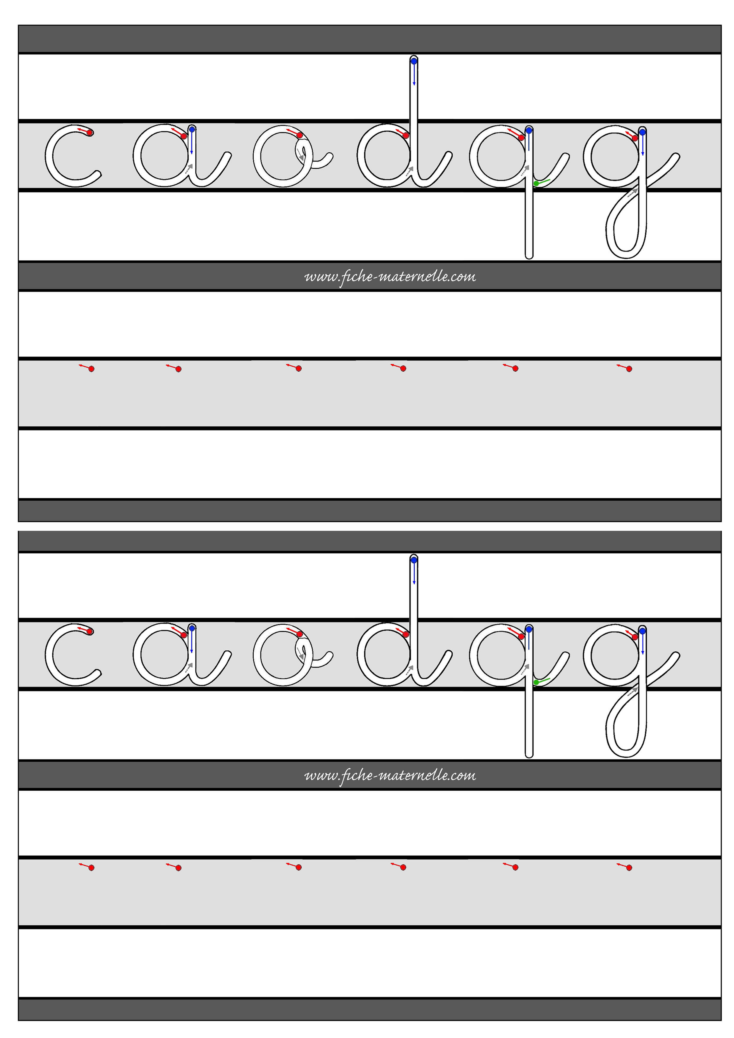 Pistes graphiques pour apprendre  tracer les lettres rondes