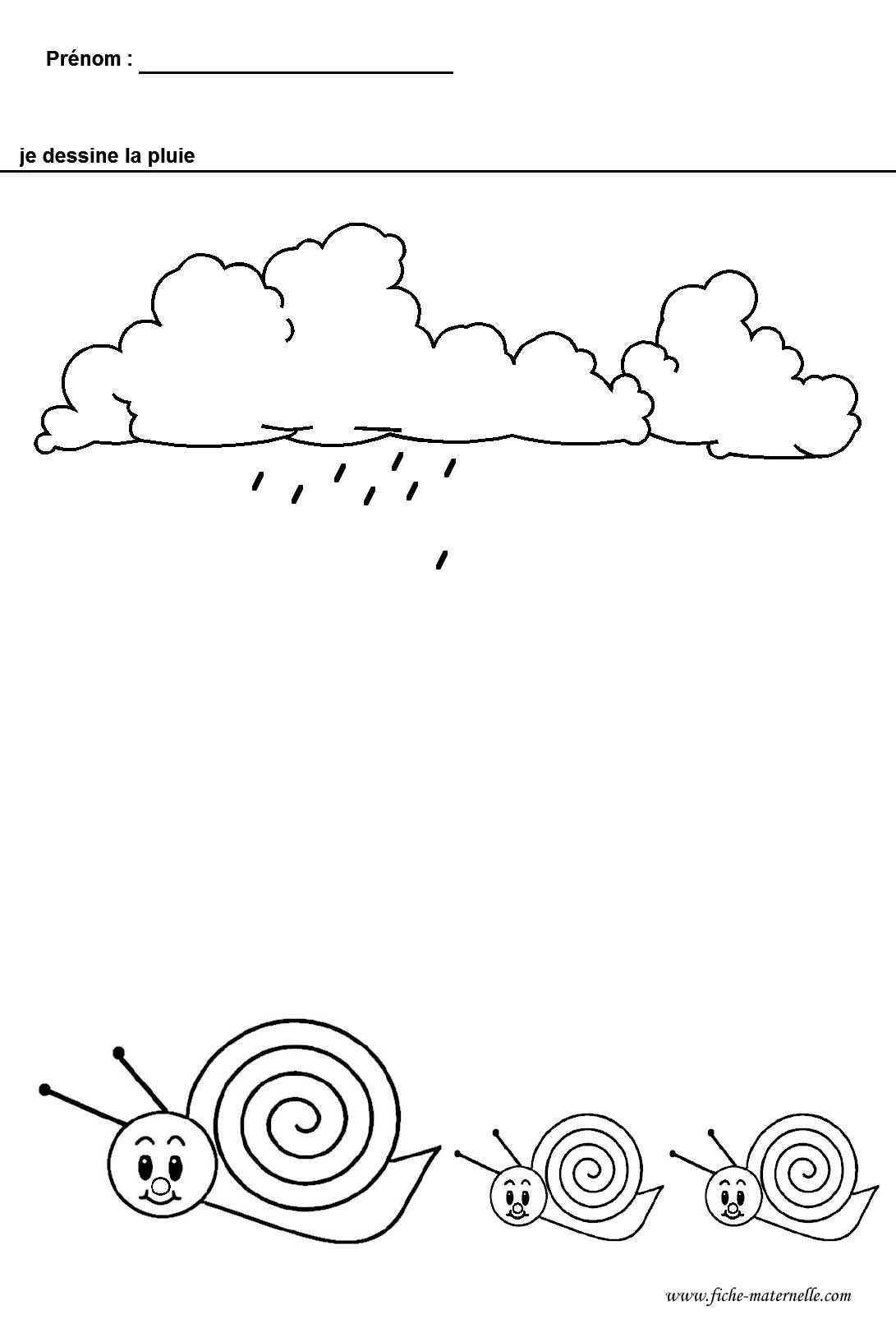 Dessiner la pluie en maternelle