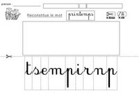 Reconstituer le mot printemps en lettres scripts