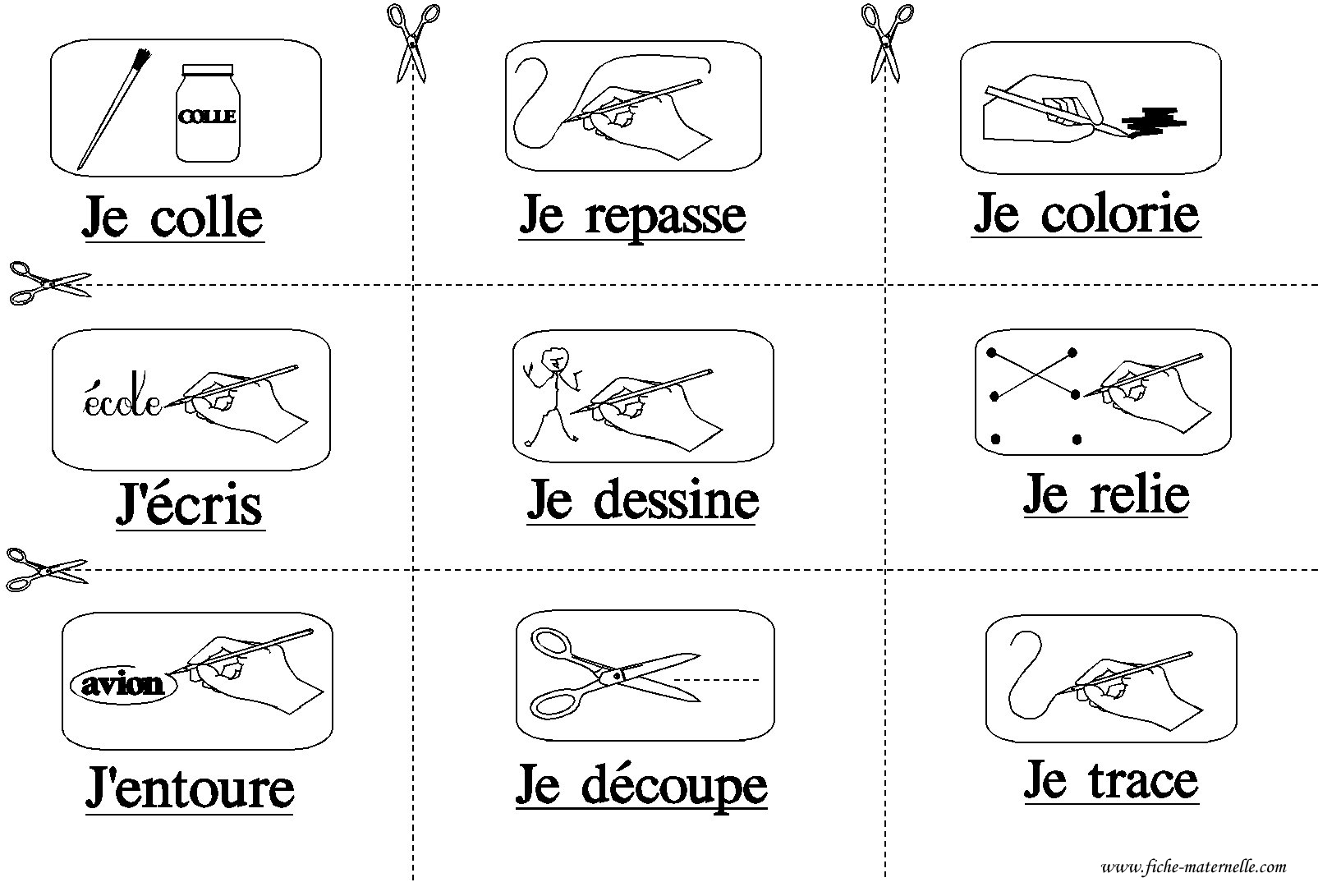 Coloriages fiche de consigne 