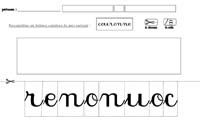 Composer avec les lettres le mot couronne criture cursive