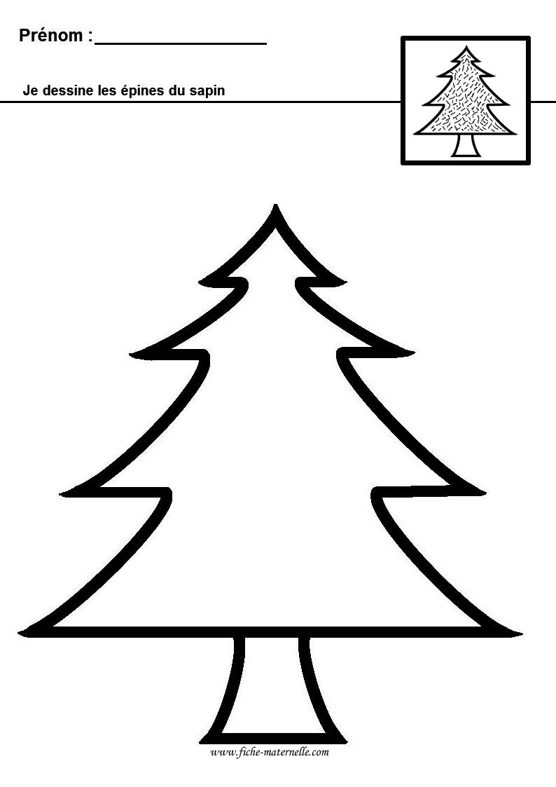 Dessiner les pines du sapin de Nol