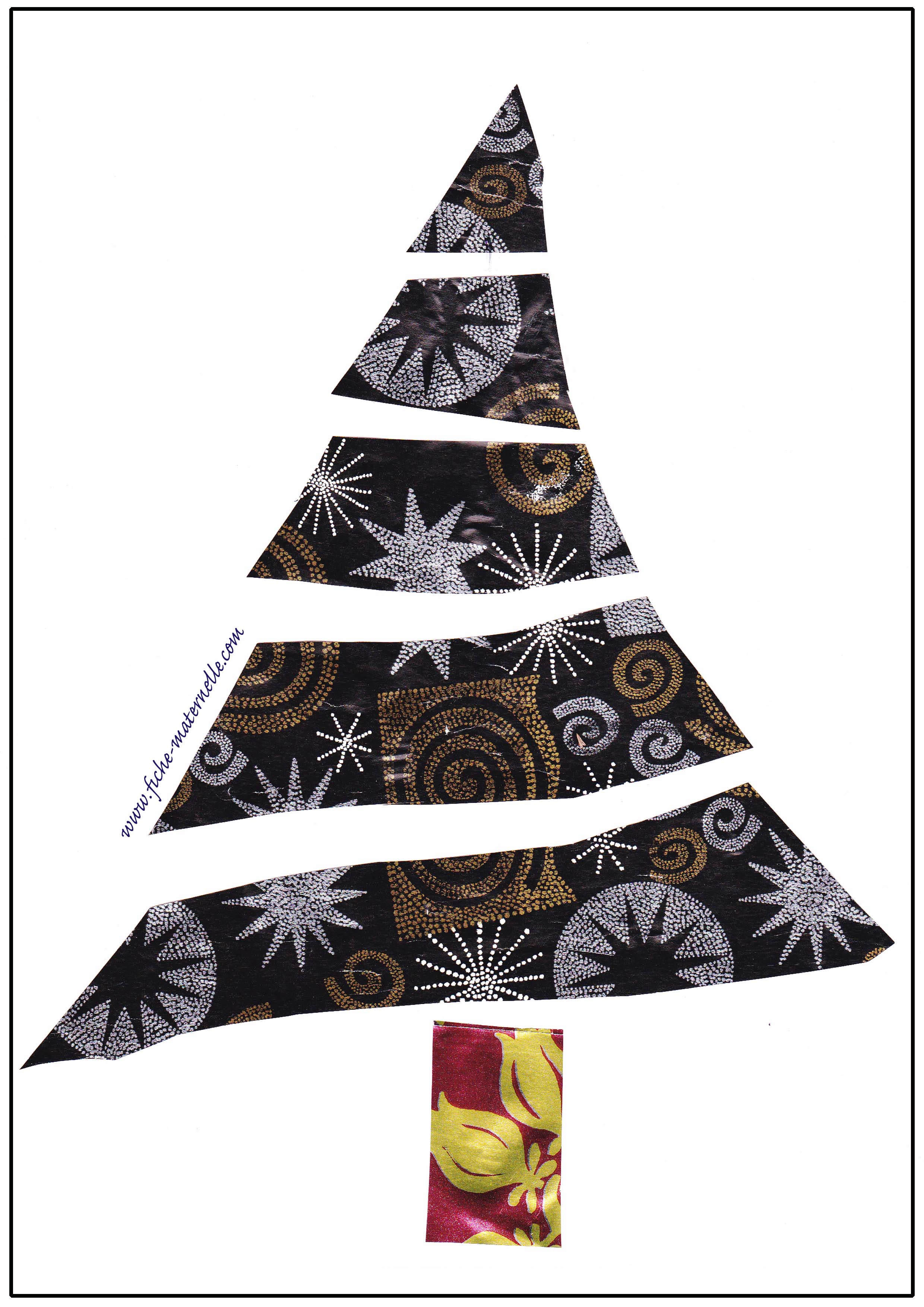 sapin de Nol avec papier cadeau