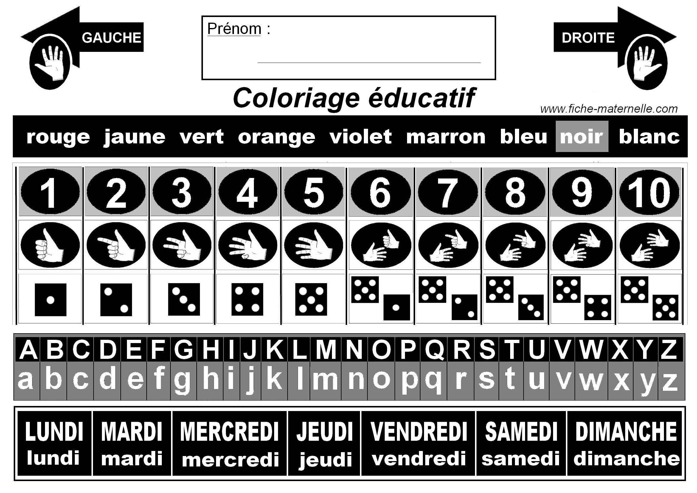 Sous main maternelle cp