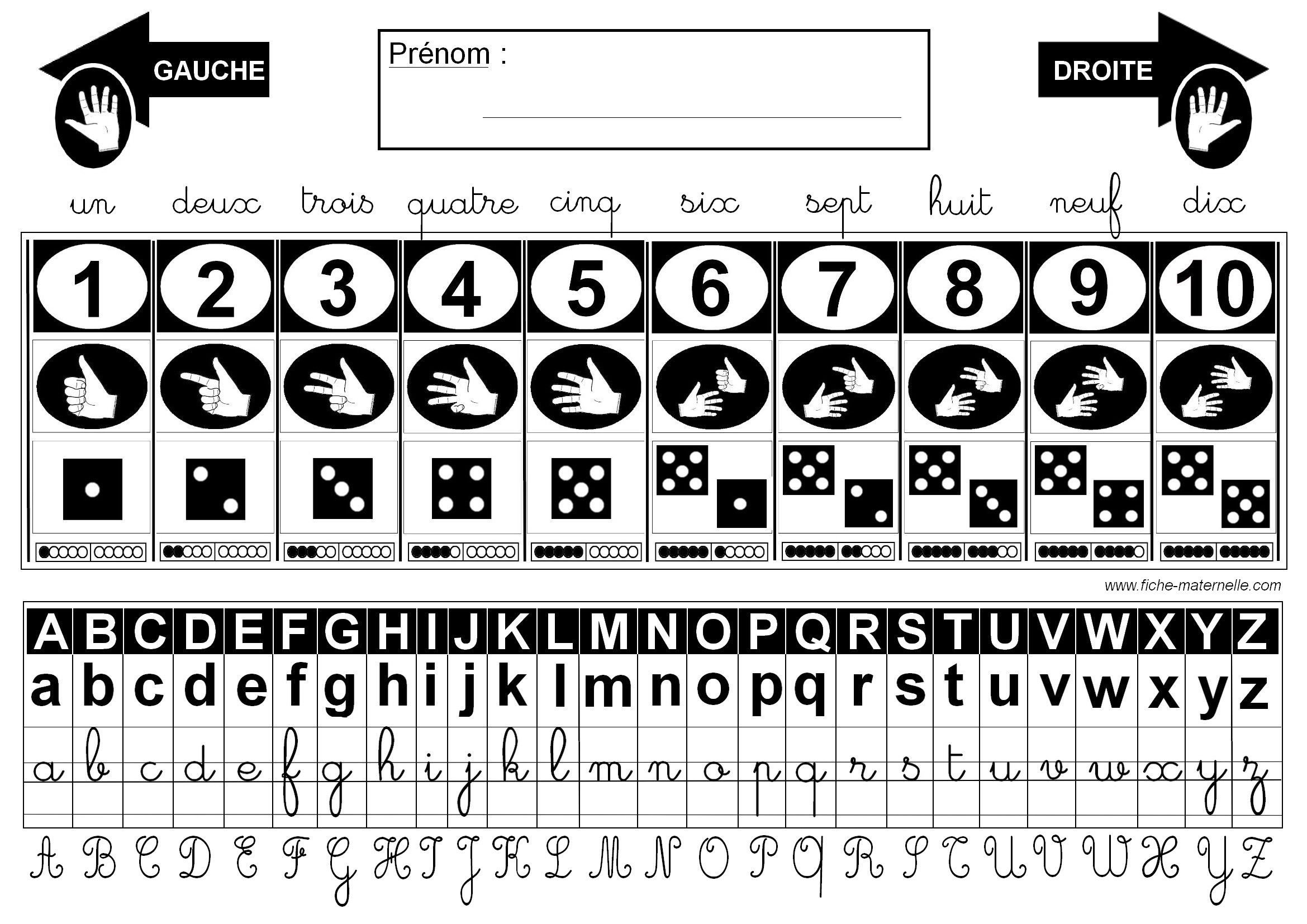 Sous main maternelle cp