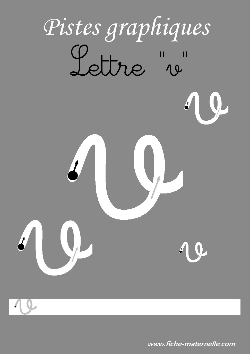 Pistes graphiques les lettres cursives la lettre u